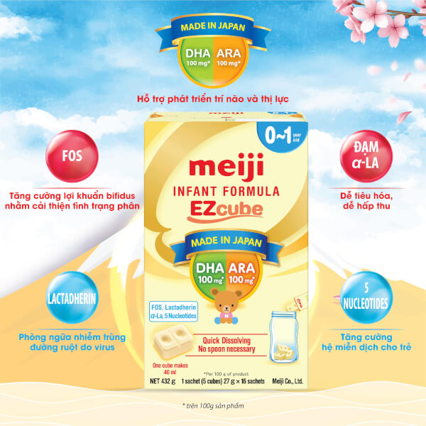 [Date 11.2024] Sữa Meiji nhập khẩu số 0 lon 800g (0-12 tháng)