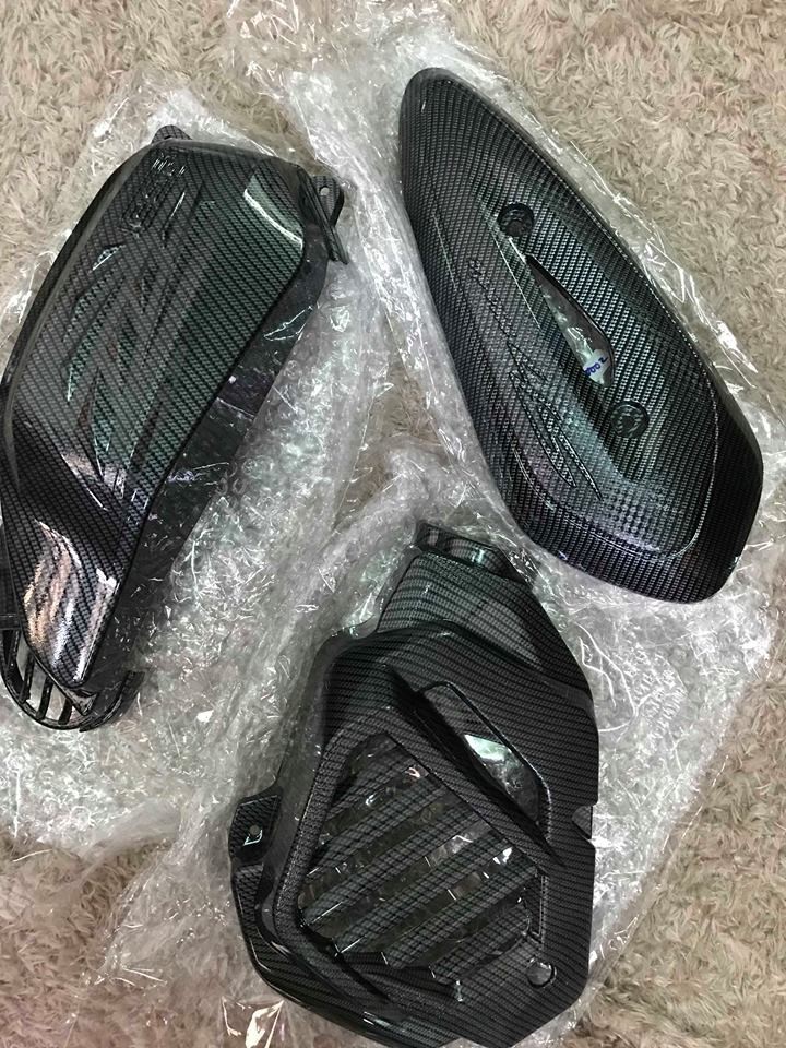 combo 3 món ốp đen carbon cho xe sh mode 2013 đến 2019