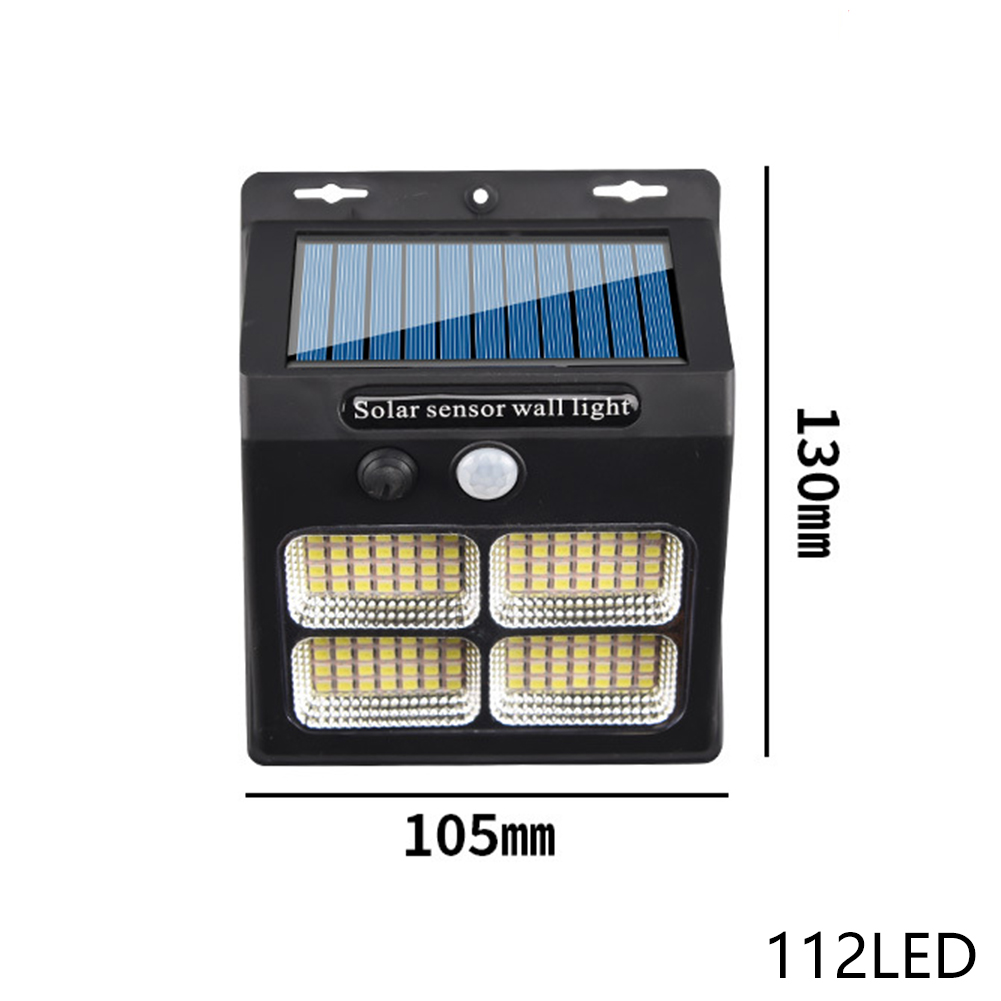 Vimite 96/112 Led Solar Wall Lamp Outdoor Waterproof Motion Sensor Street Light for House Garden Balcony Fence Patio Decoration Lighting