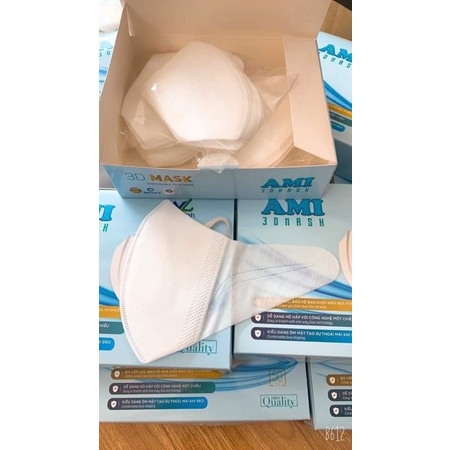 combo 10 hộp khẩu trang 3D Ami chính hãng (500 cái)