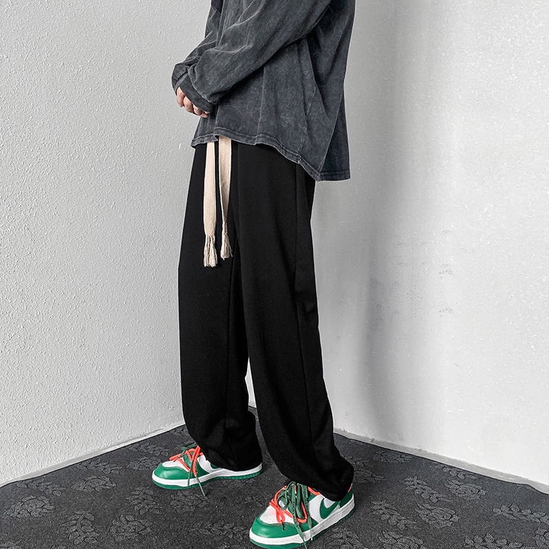 Quần ống rộng nỉ suông nam nữ Basic Track Pants