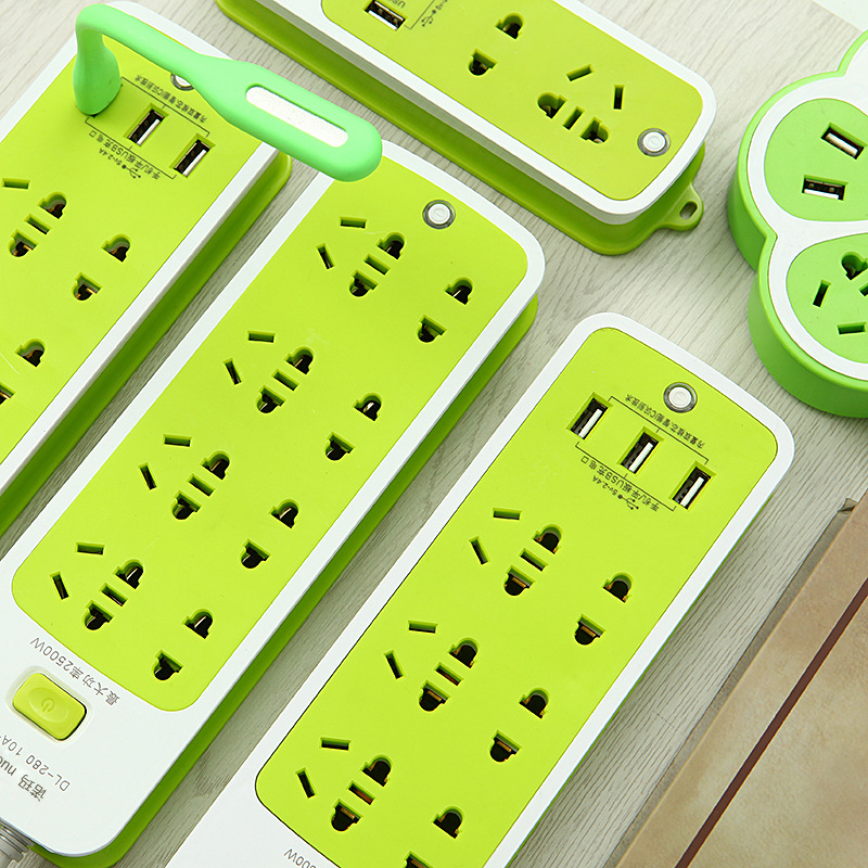 Ổ Cắm Điện Có 3 Cổng Usb Đa Năng Nhiều Màu