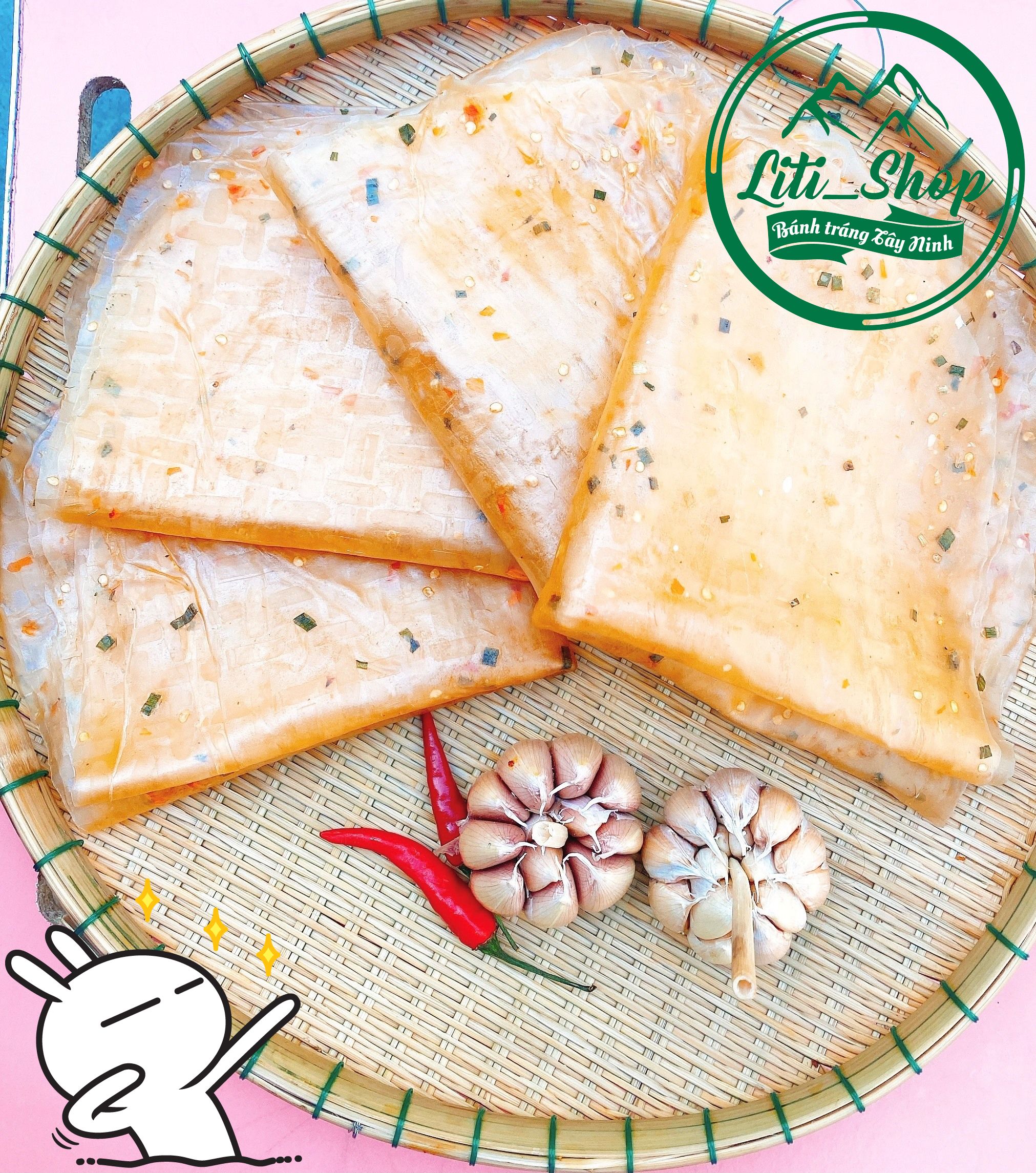 Bánh tráng Dẻo Cay - Ớt Tây ninh 500Gr