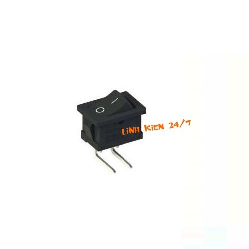 10 công tắc bập bênh 3a-250v kcd11-2p chân 90 độ
