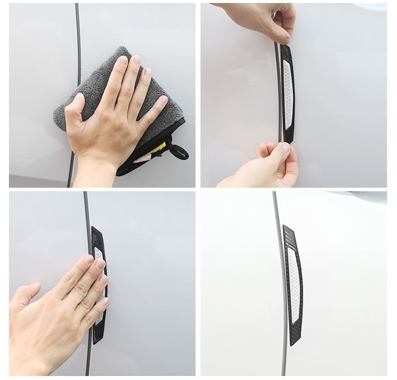 Miếng Nẹp Cửa Ô Tô Chống Va Đập Phản Quang [Bộ 4 Chiếc]