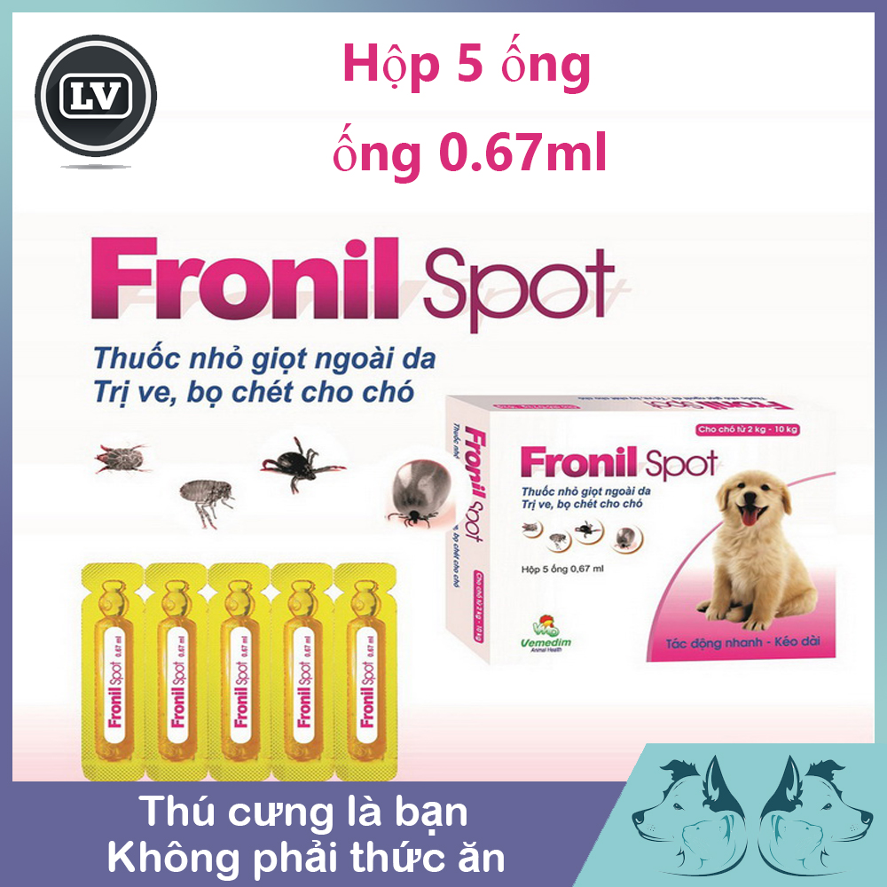 Lọ nhỏ gáy trị ve rận cho thú cưng Fronil spot Phụ kiện Long Vũ