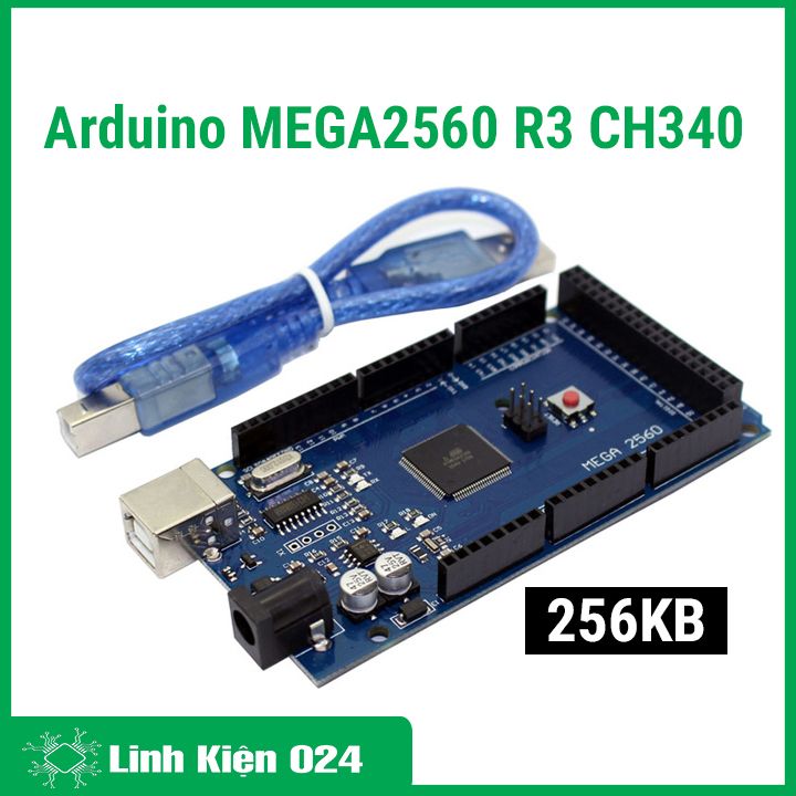 Kit arduino mega2560 r3 - ch340 thế hệ 3 tặng kèm cáp nạp code