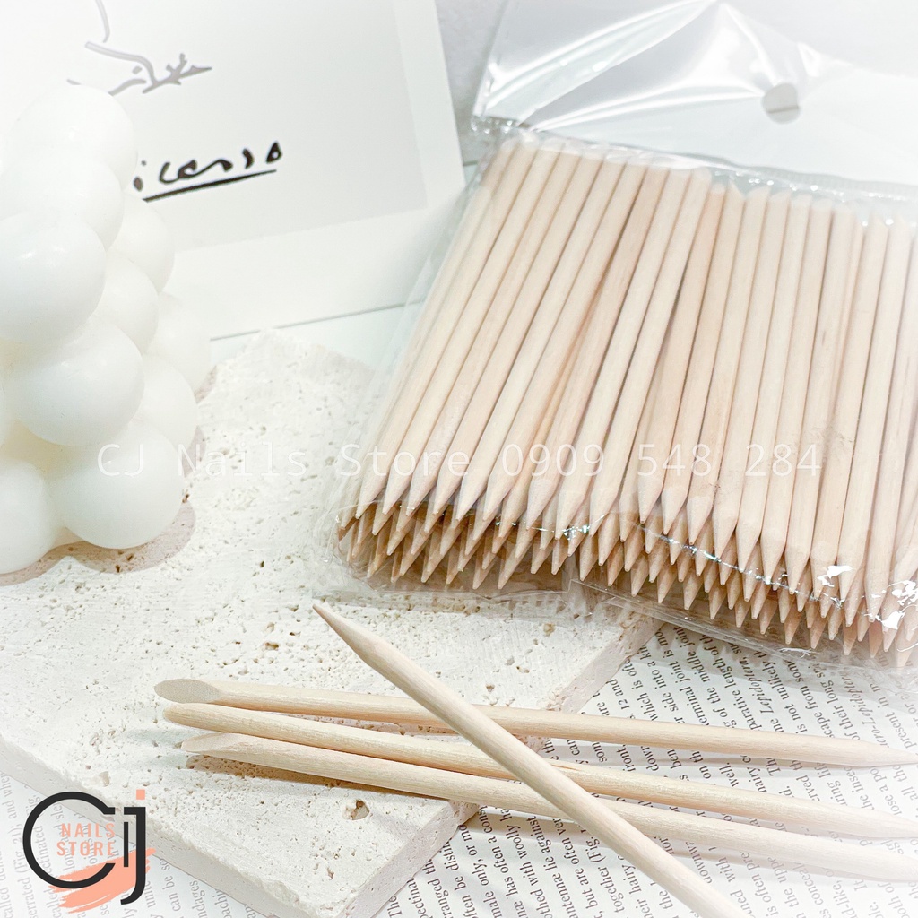 {CJ Nails Store} Que gỗ 2 đầu dùng cho nailbox, nặn gel, phá gel...