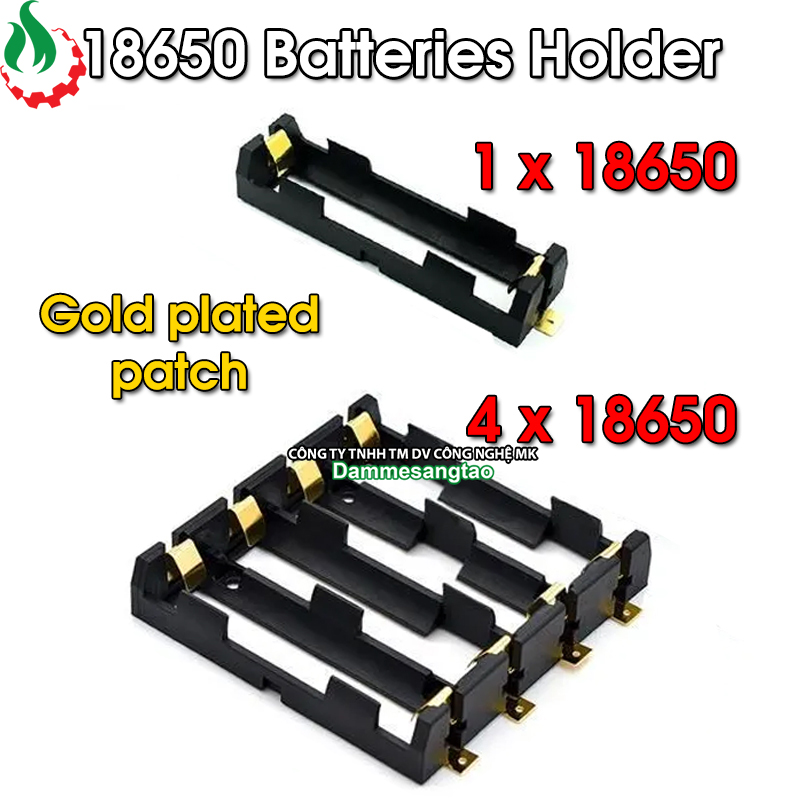 Đế pin 18650 chân smd
