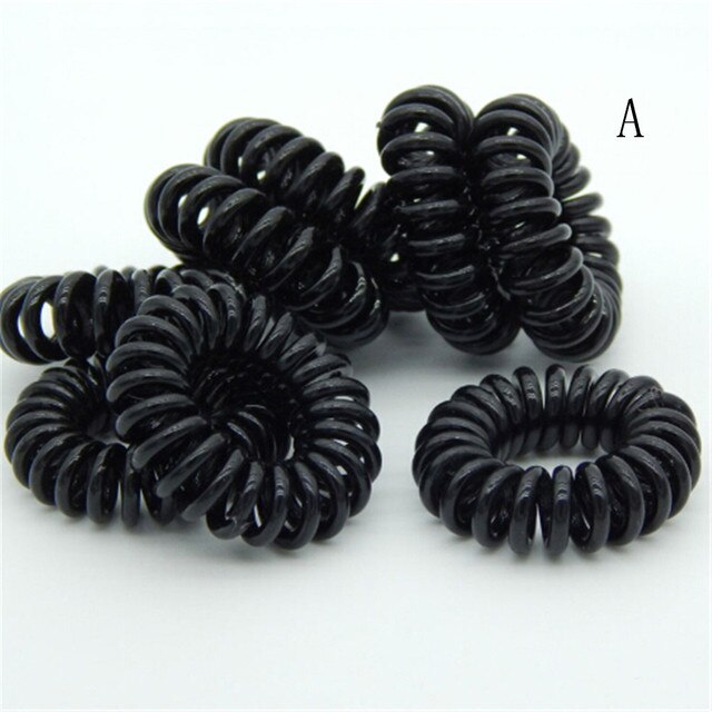 5 Sợi Cột tóc lò xo đen nhỏ 3cm lẻ 1 cái