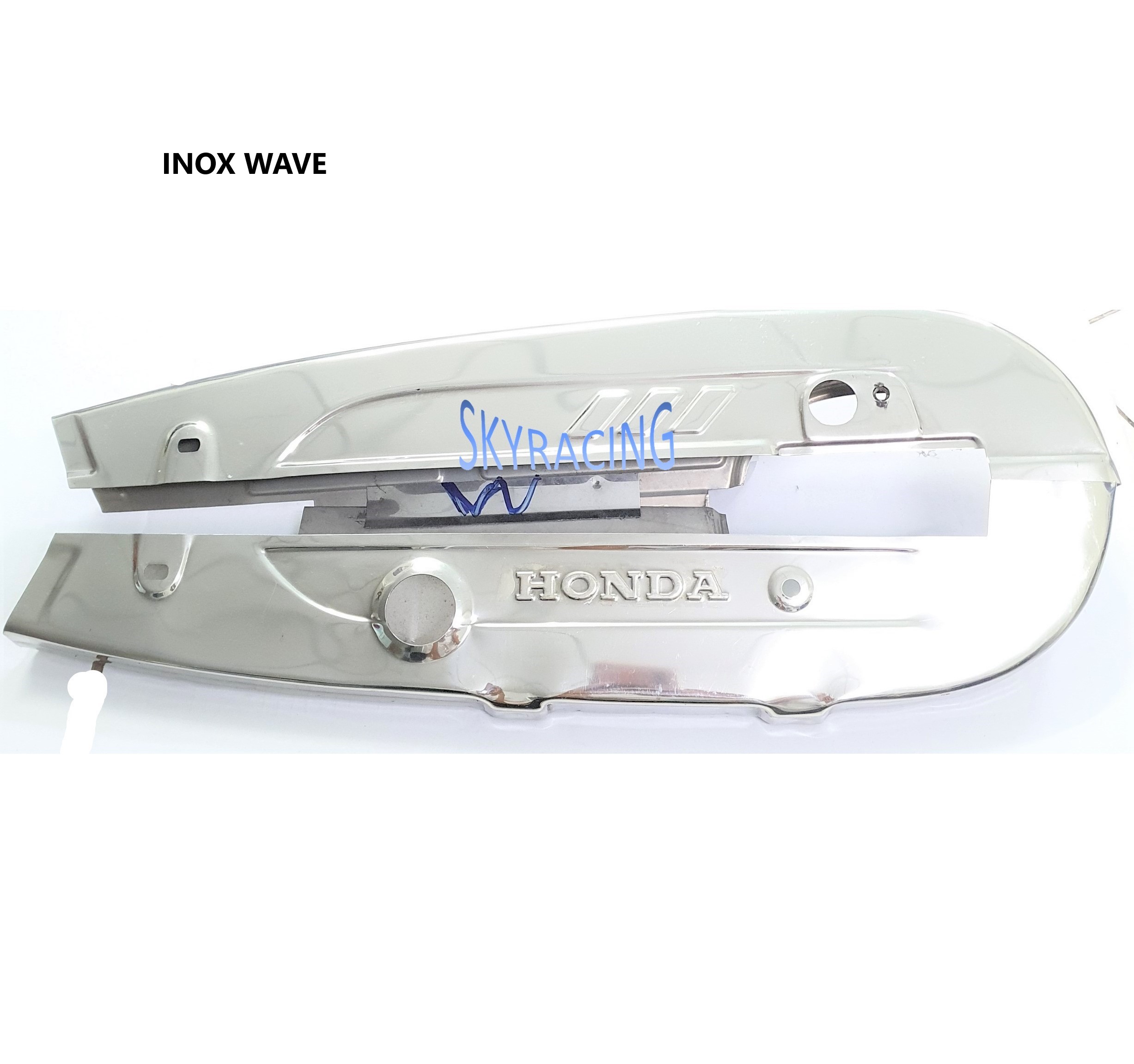 Hộp cacte bảo vệ sên INOX gắn cho Sirius XC Nhật, Wave nhỏ