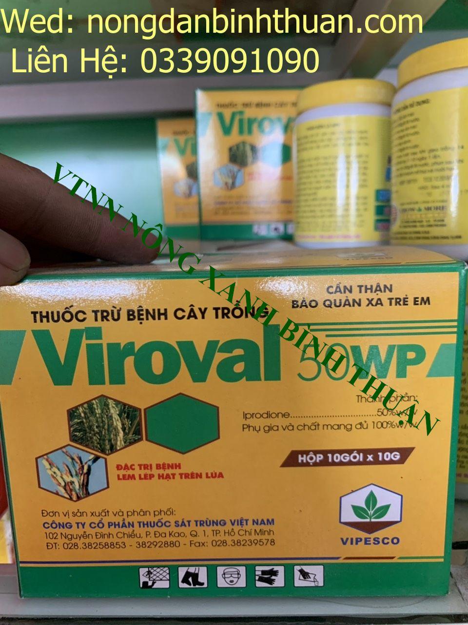 3 Gói Viroval 50wp trừ nấm bồ hóng thanh long - Rầy mật thanh long