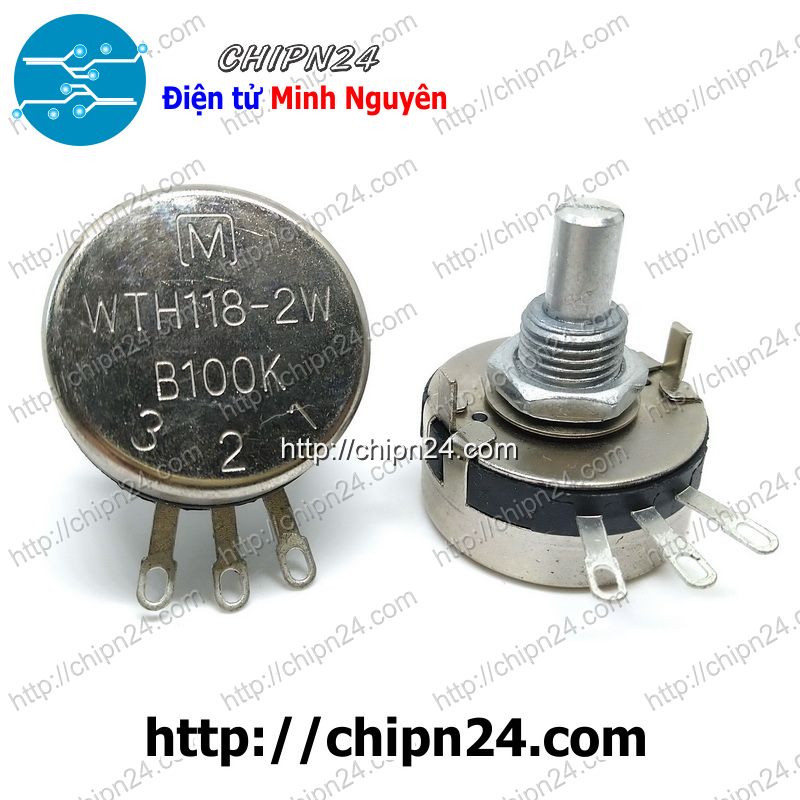 Biến trở 2w wth118 trắng 100k