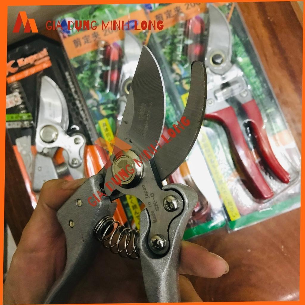 Kéo cắt cây cảnh-kéo cắt cành cộng lực lưỡi thép sắc bén có lò xo thay thế