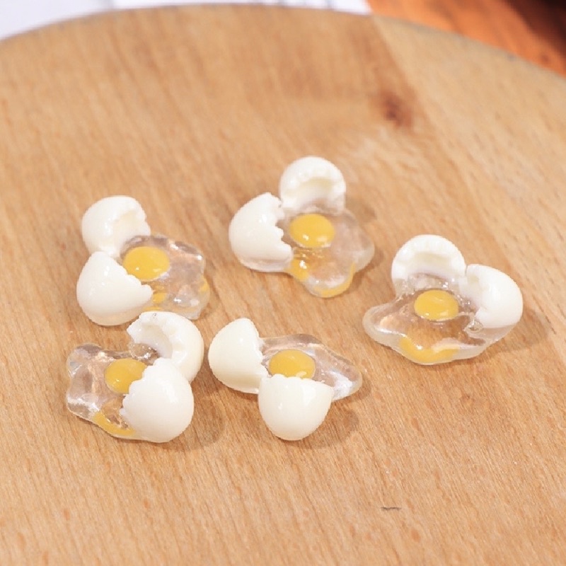 Charm quả trứng mini, trứng ốp la, trứng bể