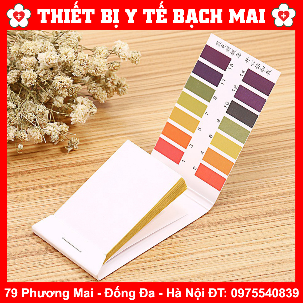 Giấy Quỳ Tím Thử Độ PH Thang Đo 1 Đến 14 - Gói 80 Miếng