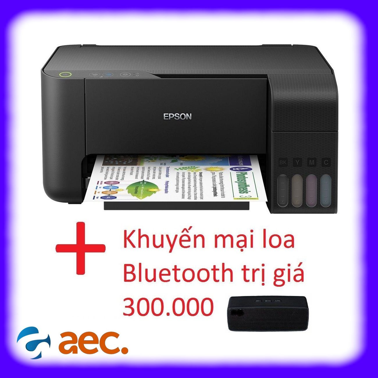 [Trả góp 0%]Máy in phun màu Epson L3110 ( InScanCopy ) sử dụng mực Hàn Quốc + tặng kèm khuyến mại loa Bluetooth trị giá 300.000đ