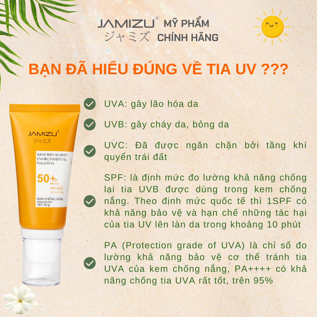 Kem chống nắng Jamizu 50g