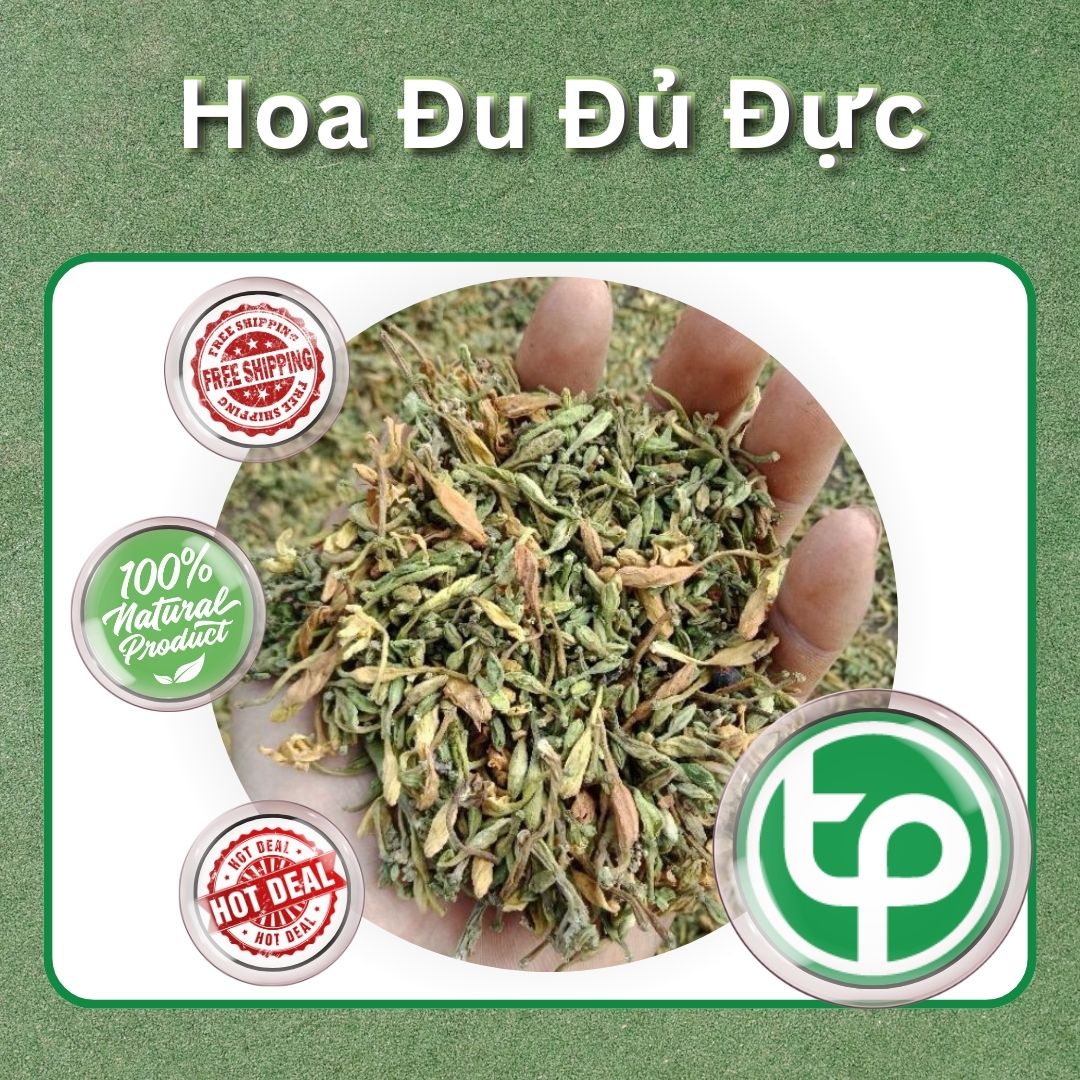 Hoa đu đủ đực khô 100g - Tấn Phát - Chuyên dùng để pha trà và sắc lấy nước uống