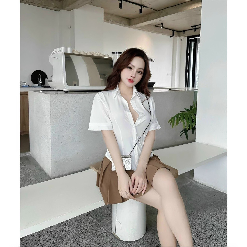 [ Bigsize 50-90kg ] Áo Sơ Mi Chất Lụa Mẫu Trơn Mềm Mịn Cho Nàng Múp Xinh MÃ SM105