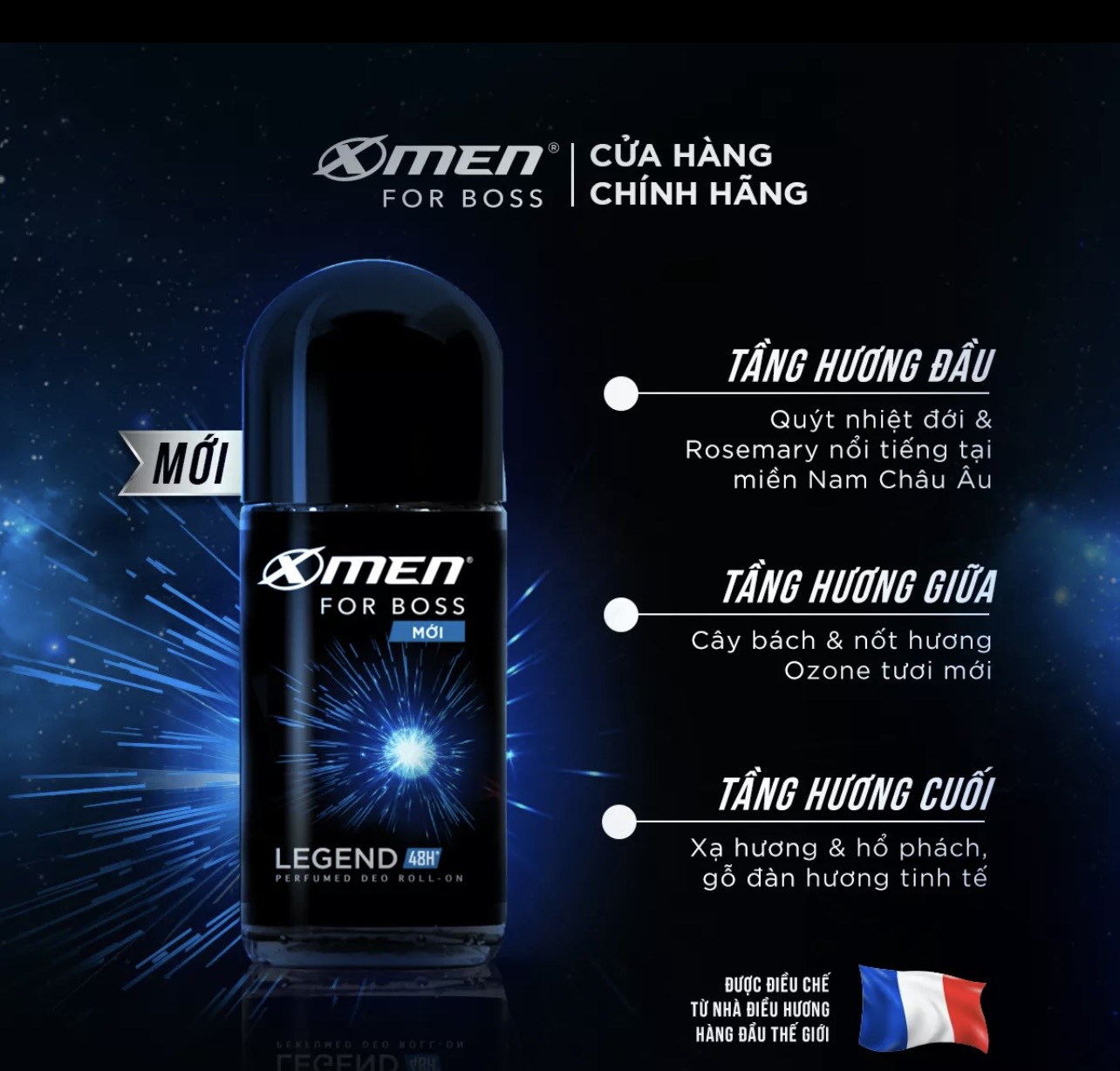 Lăn khử mùi xmen for boss LENGEND 25ml