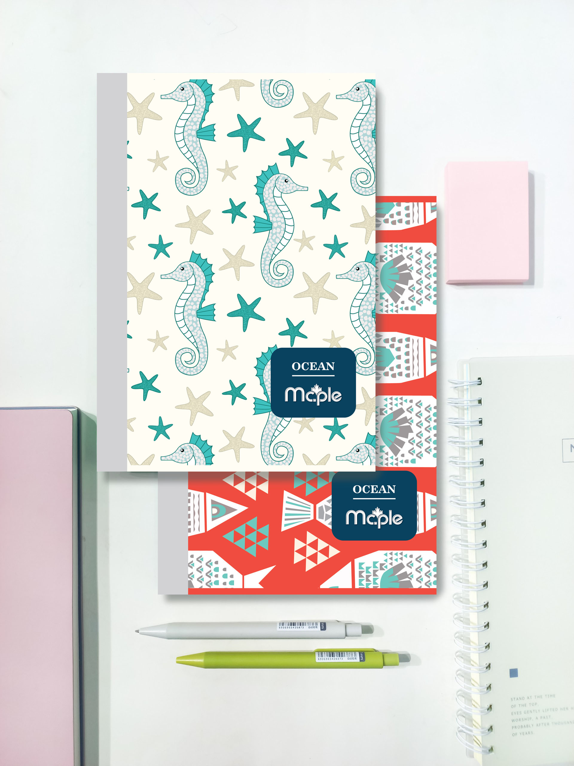 [MC.PLE] Vở Kẻ ngang B5 Mc.ple 200 trang OCEAN, định lượng 60gsm, độ trắng 92% ISO - Sổ tập vở chất lượng, bám mực tốt - MS2066