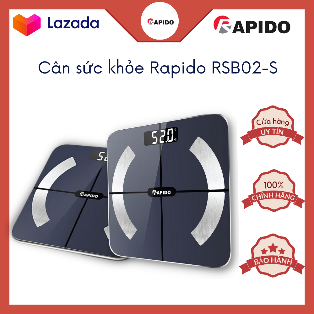 Cân sức khỏe thông minh Rapido RSB02-S - Cân sức khỏe điện tử rapido