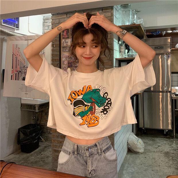 [HCM]Áo croptop in hình hoạt hình