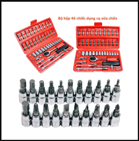 Bộ dụng cụ vặn siết ốc vít đa năng 46 món. tool kit repaire