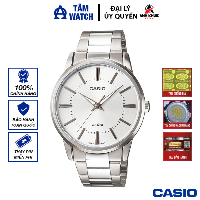 Đồng hồ nam dây kim loại casio standard chính hãng anh khuê mtp-1303d-7avdf