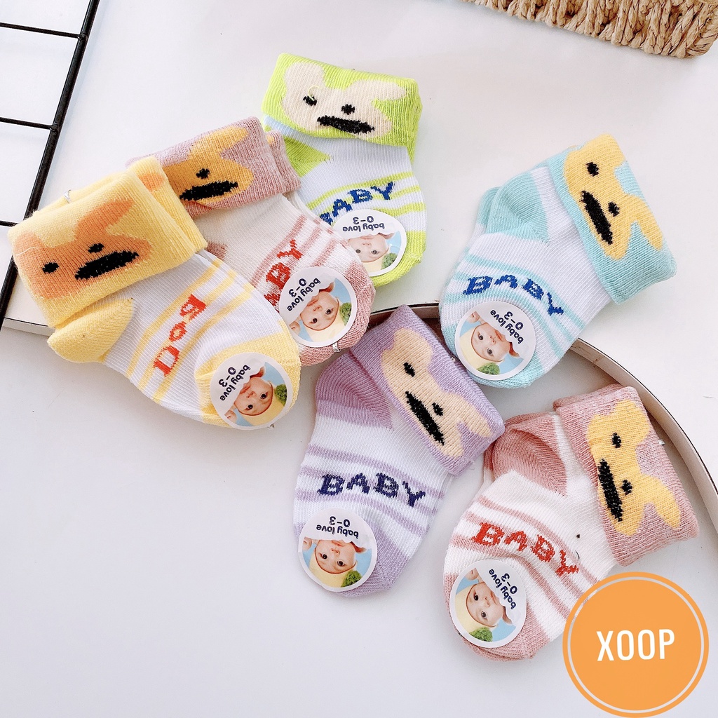 Set 2 Đôi Tất Sơ Sinh Cho Bé 0-2 Tháng (SP001345 )