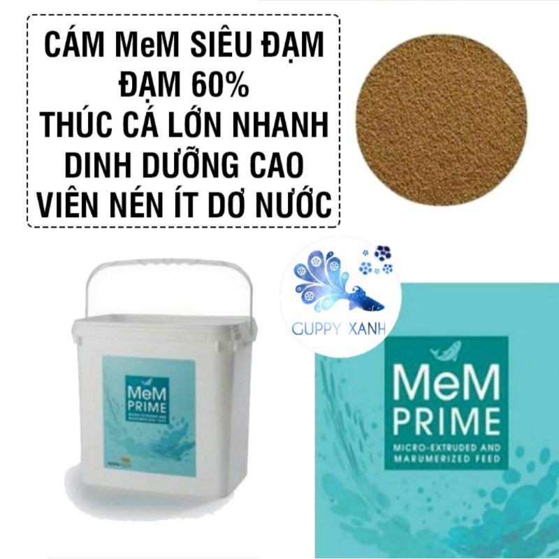 Cám mem 2/3 3/5 5/8 - thức ăn cao cấp cho cá cảnh mem - không gây đục , kích vây , kích màu cực tốt cho cá