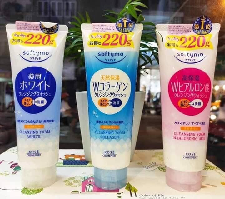 Sữa rửa mặt Kose Softymo White-Nhật bản