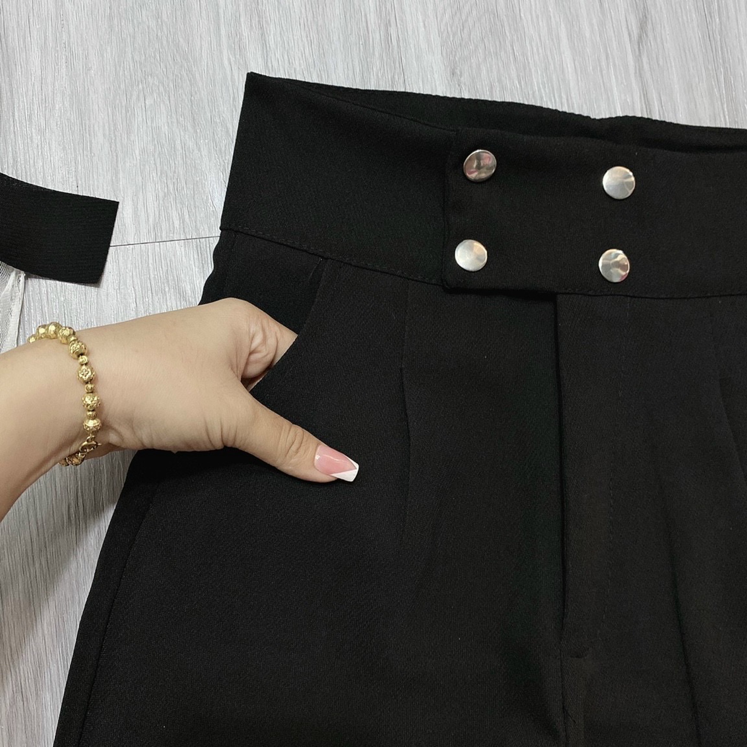 Quần tây nữ 4 nút # Quần tây nữ lưng cao (Size S M L)