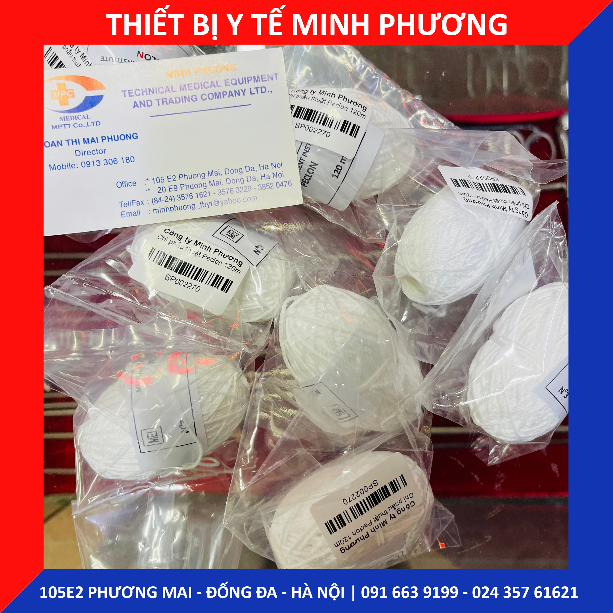 Chỉ tơ phẫu thuật Perlon (Peclon) 120m