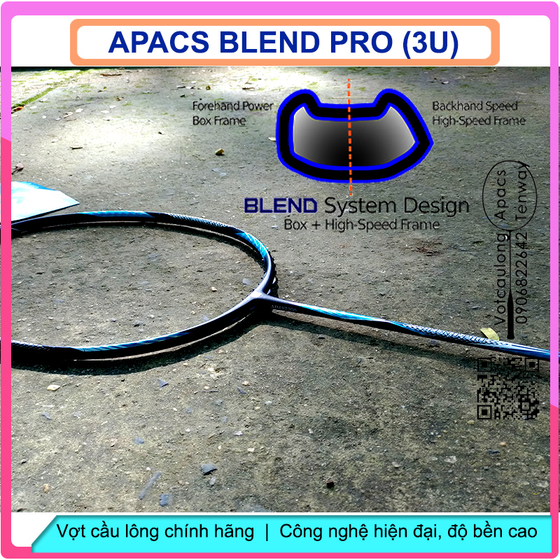 [HCM]TangLuoi_Vợt cầu lông Apacs Blend Pro – Power Plus (3U) | Công thủ linh hoạt