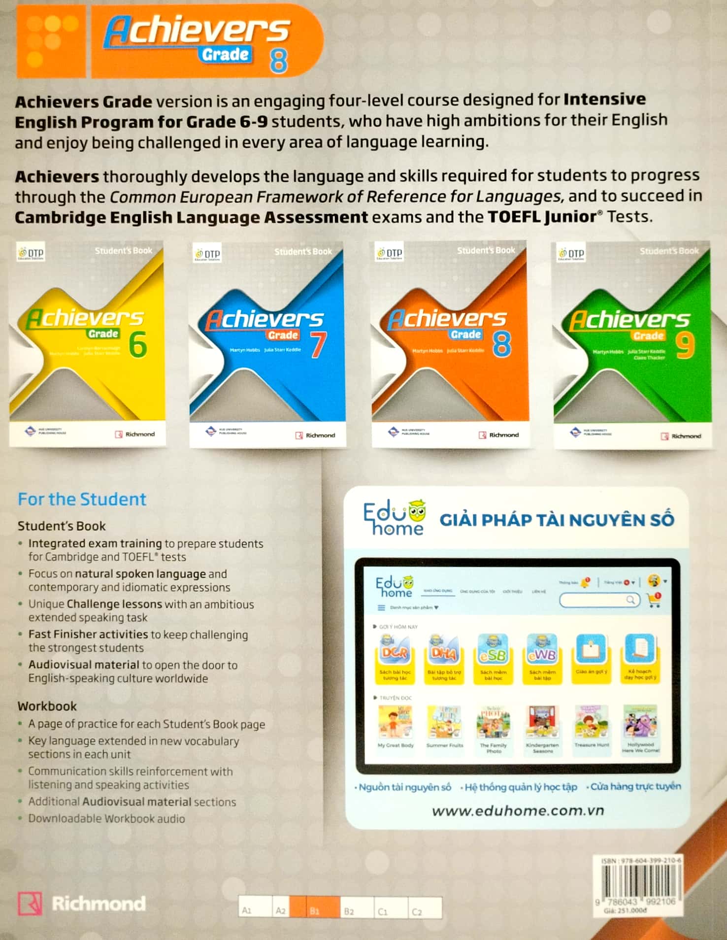 Sách Fahasa - Achievers Grade 8 Student's Book With CLIL Book
