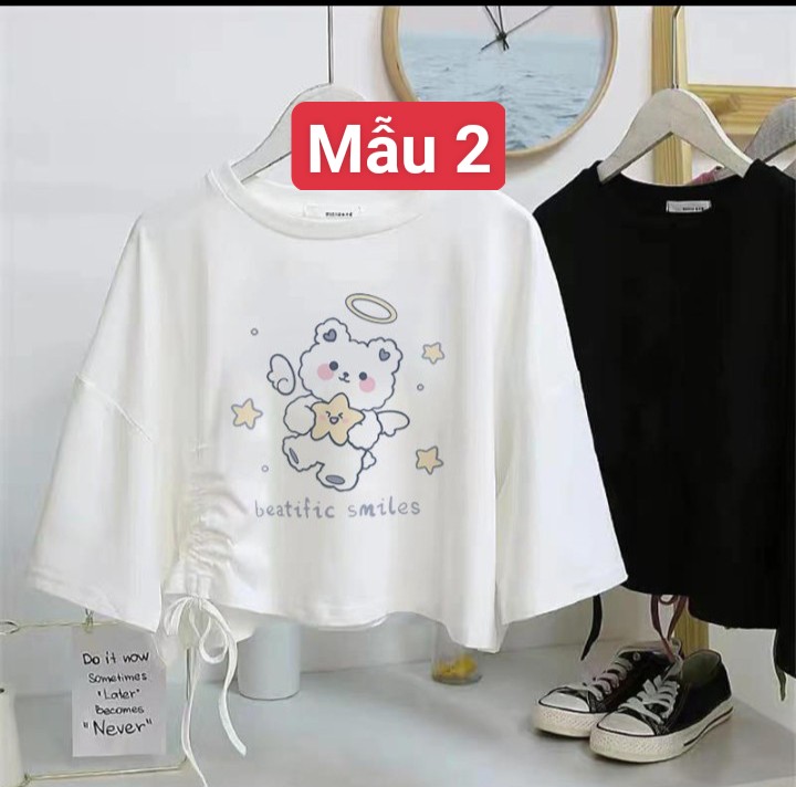 Các mẫu áo croptop rút dây cute