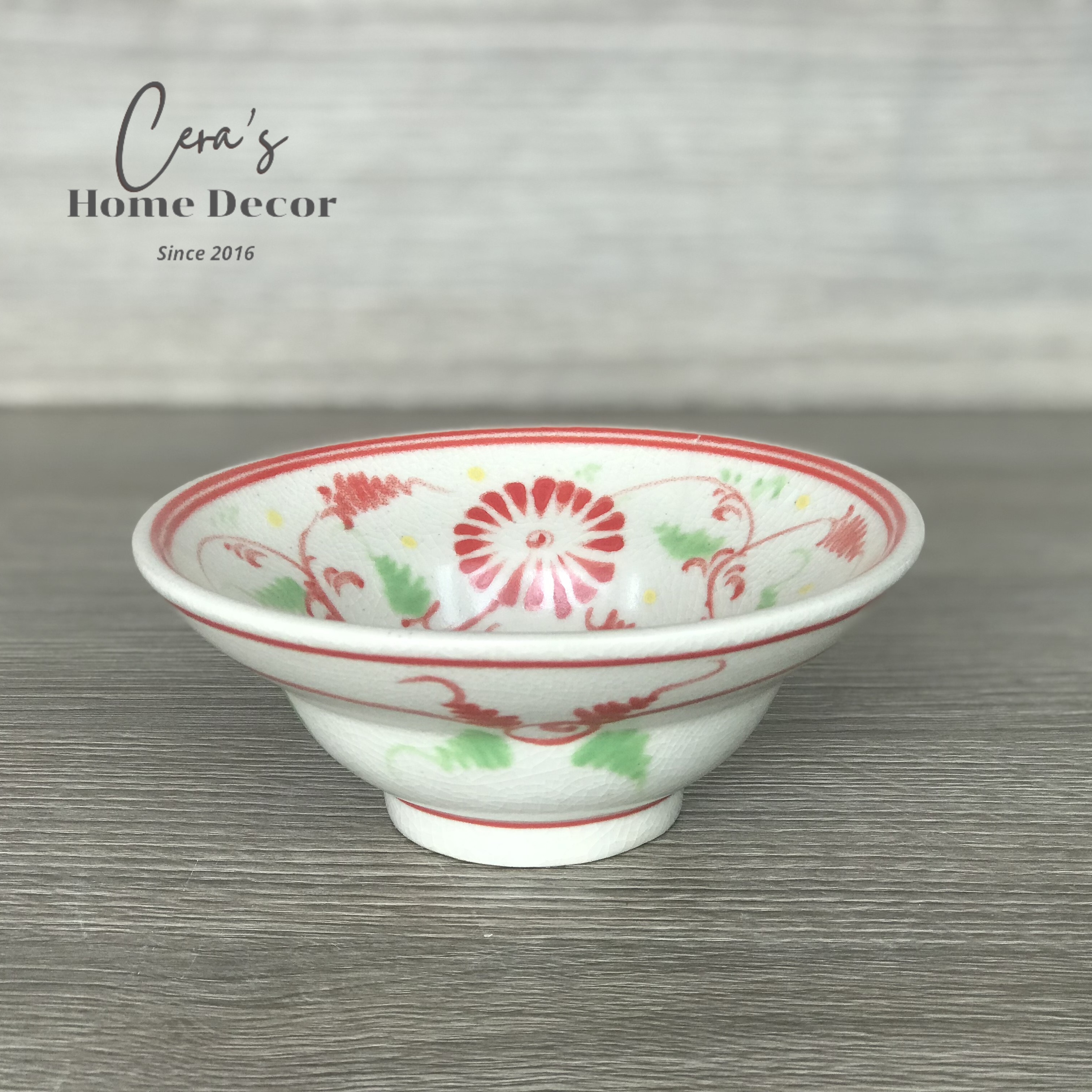 Bát chiết yêu men rạn Bát vẽ tay phi 13cm