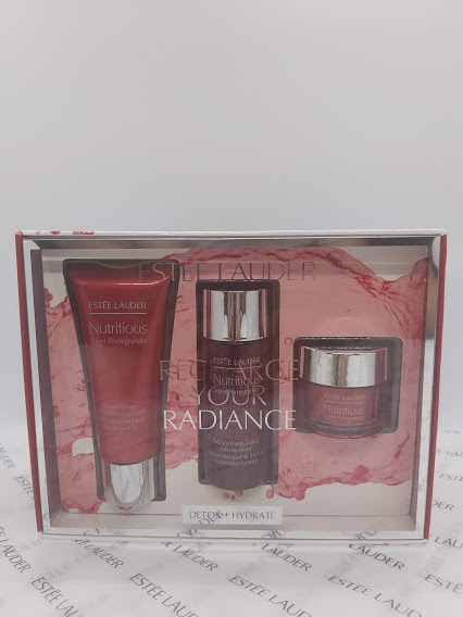 COMBO DƯỠNG DA TINH CHẤT LỰU ĐỎ ESTEE LAUDER: DƯỠNG TRẮNG - CHỐNG LÃO HÓA - THẢI ĐỘC CHO DA