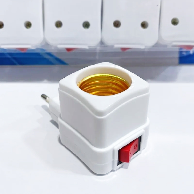 Square switch wireless light tail light E27 connector plug power on off button E27 light socket switch tail light square switch tail light