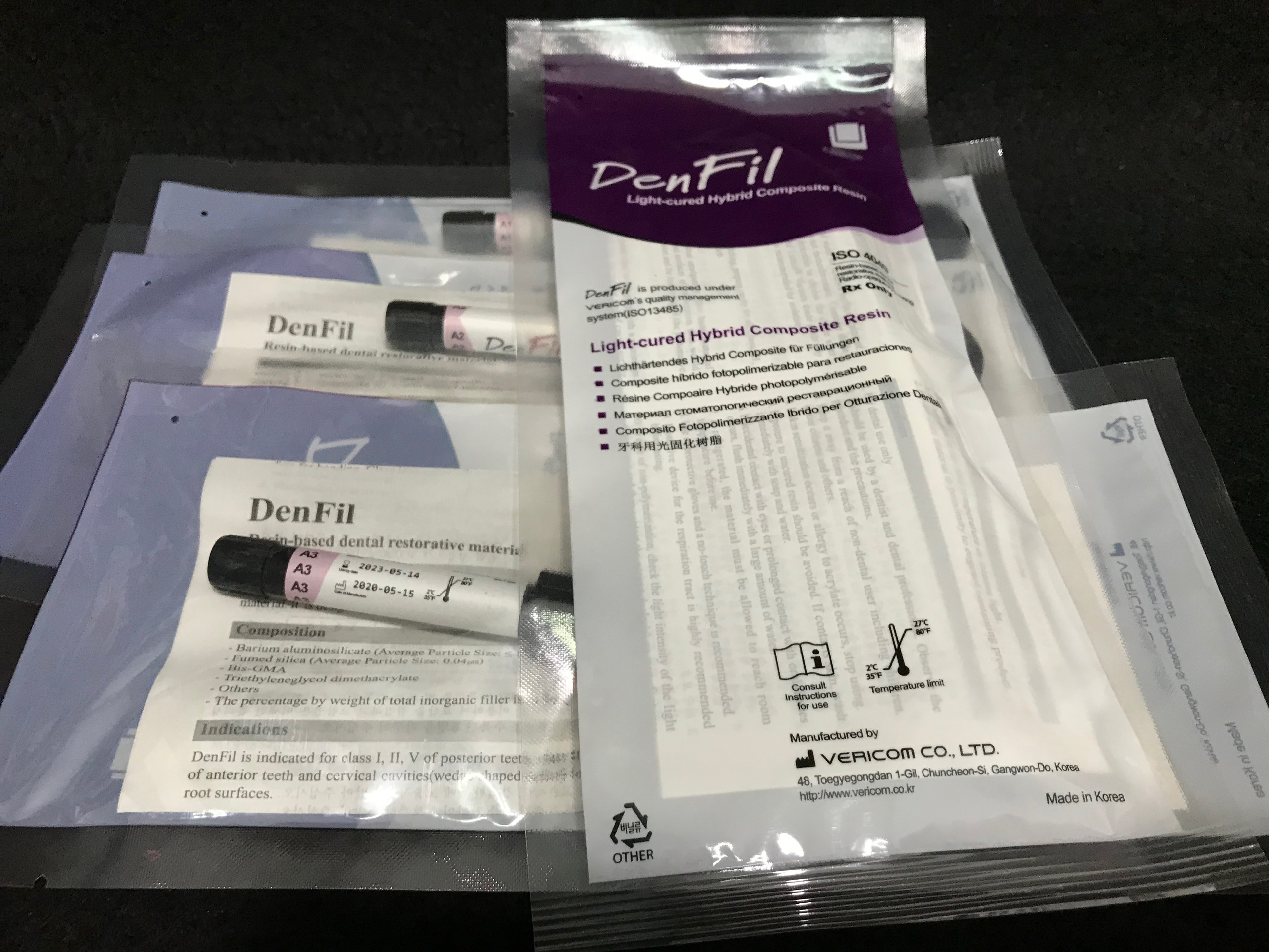 [HCM]Composite đặc B1 A1 A2 A3 A35 A4/ lỏng Denfil 2g - Màu A2 A3 A35