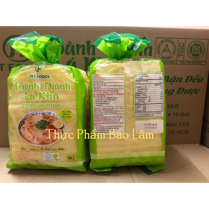 Hoành thánh lá khô bịch 500g