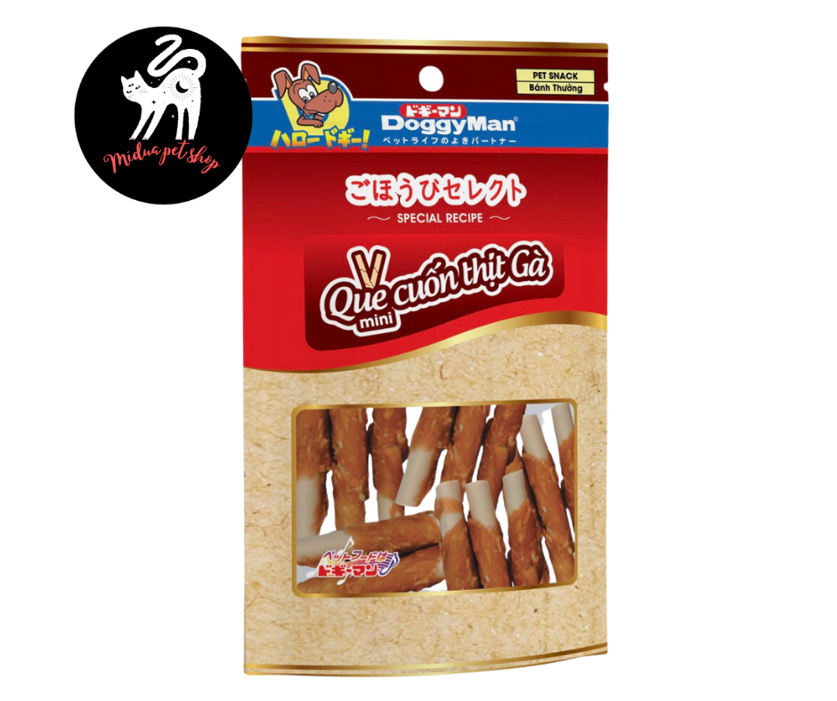 [Hoàn Tiền 10%] Que cuốn thịt gà cho chó Doggyman Nhật