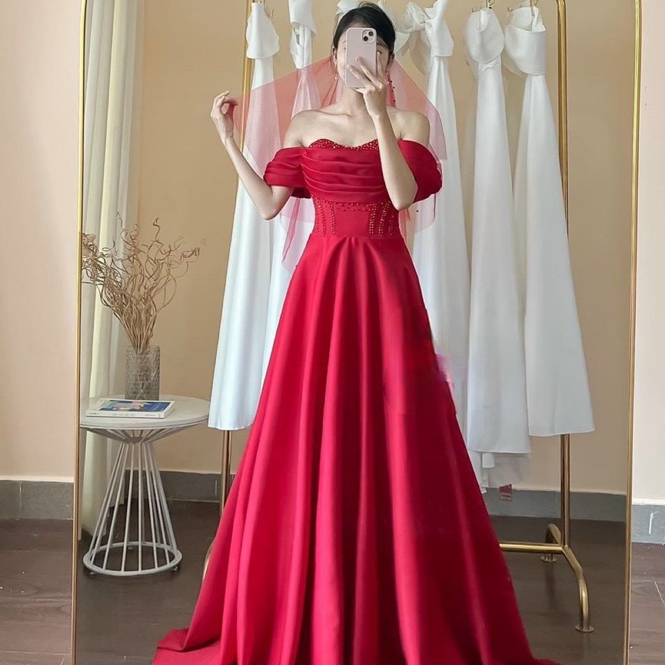 Đầm maxi tripble t dress mặc cưới nhẹ nhàng cho dâu xinh- size s/m/l - ms329v