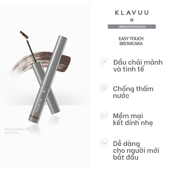 MASCARA LÔNG MÀY KLAVUU_URBAN PEARLSATION EASY TOUCH BROWCARA