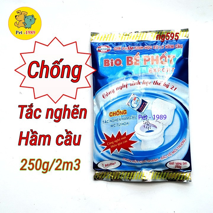 Men xử lí bể phốt bio gói 250g pet-1989