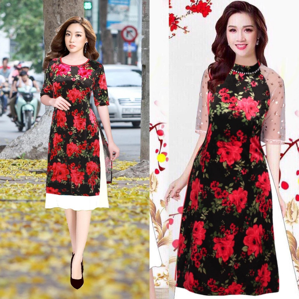 [HCM]Áo dài cách tân vải nhung sản phẩm tốt với chất lượng độ bền cao và được cam kết sản phẩm y như hình