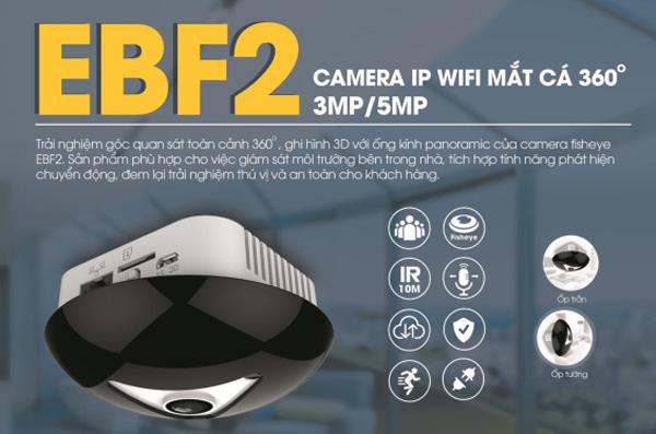 CAMERA IP WIFI FISHEYE 360 - EBF2 (3.0 MP)