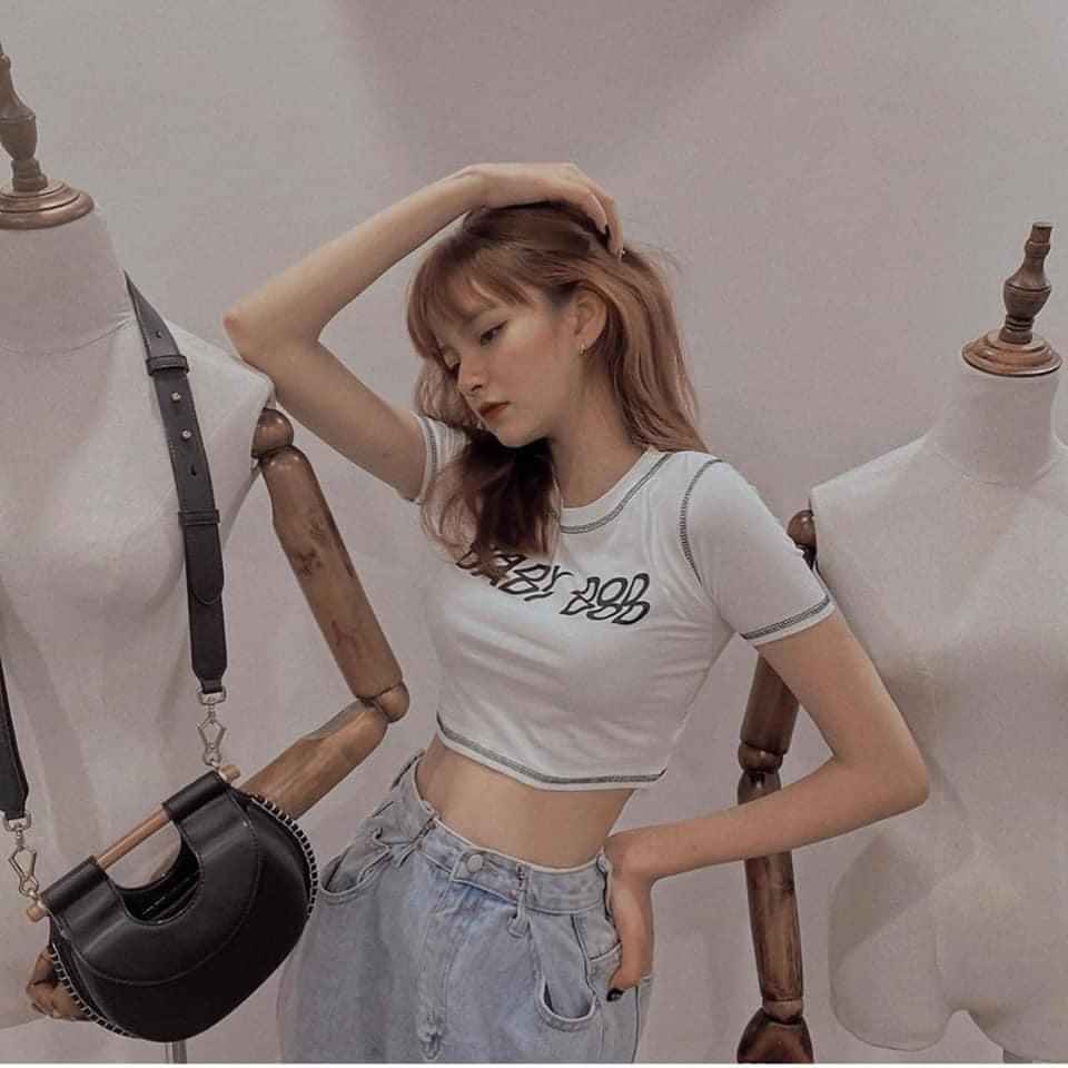 [Có ảnh thật] Áo croptop thun gân ôm body Dady Dod